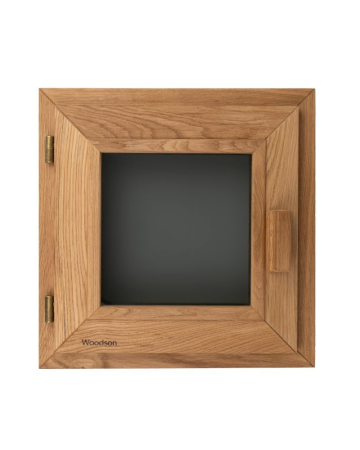 Окно Woodson  PRO 40*40, стекло GREY дуб левое