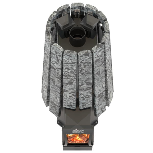 Фото Дровяная банная печь Grill'D Cometa Vega 240 Long Stone (Серпентинит) в магазине Woodson