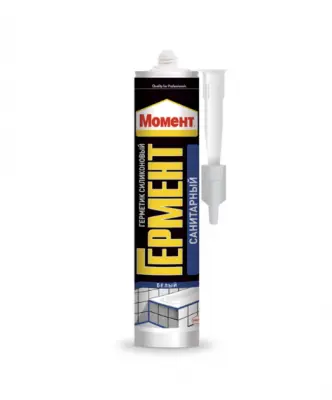 Герметик "Момент" силикон Санитарный. 310 мл.