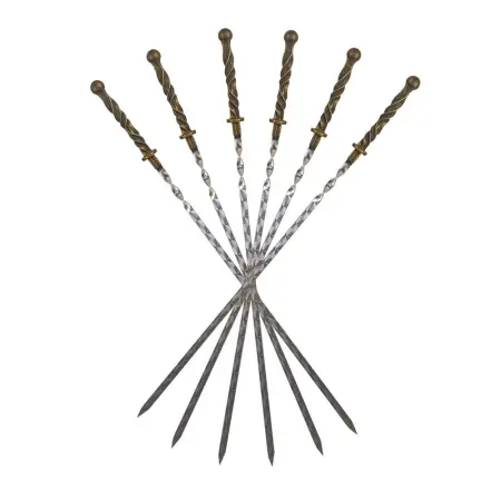 Шампур 3*12*450 кованая ручка Кардинал