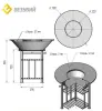 "FANTASTIC GRILL" Везувий Ø 700 (чаша+подставка+плита+решетка+крышка)