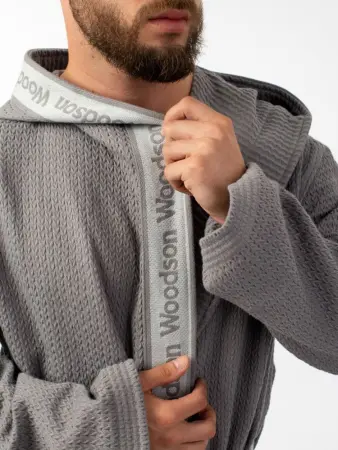 Халат вафельный Woodson, серый (50)