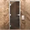 Дверь Хамам Элит бронза MATELUX 2000*800, L, WC замок